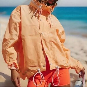 Free People Free Movement Light Orange Windbreaker Size M